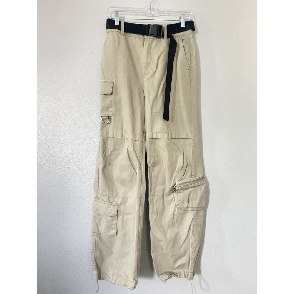 Aritzia tna L.E.S. Belted Cargo Pant Khaki Women Sz 4 100% Cotton